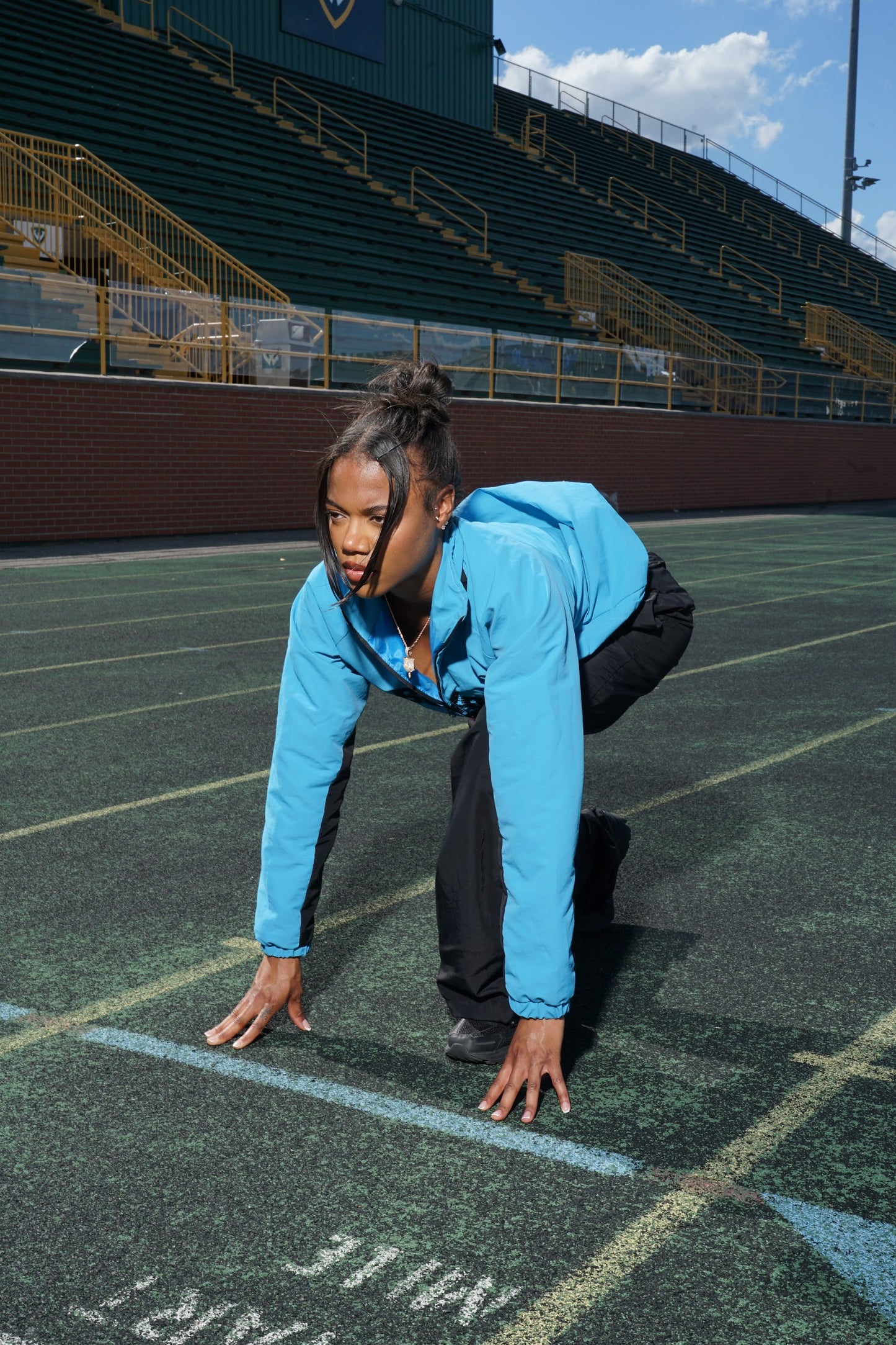 Nylon Track star Set In Blue