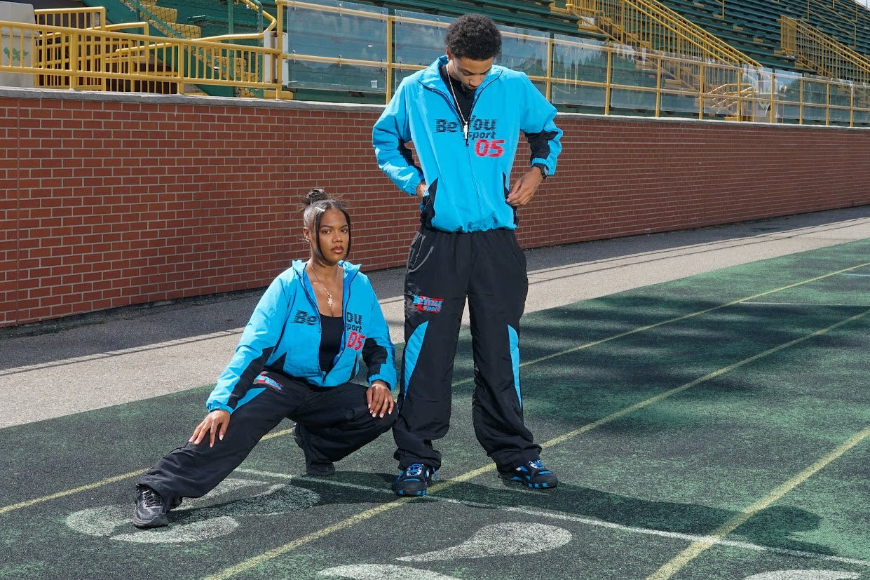 Nylon Track star Set In Blue