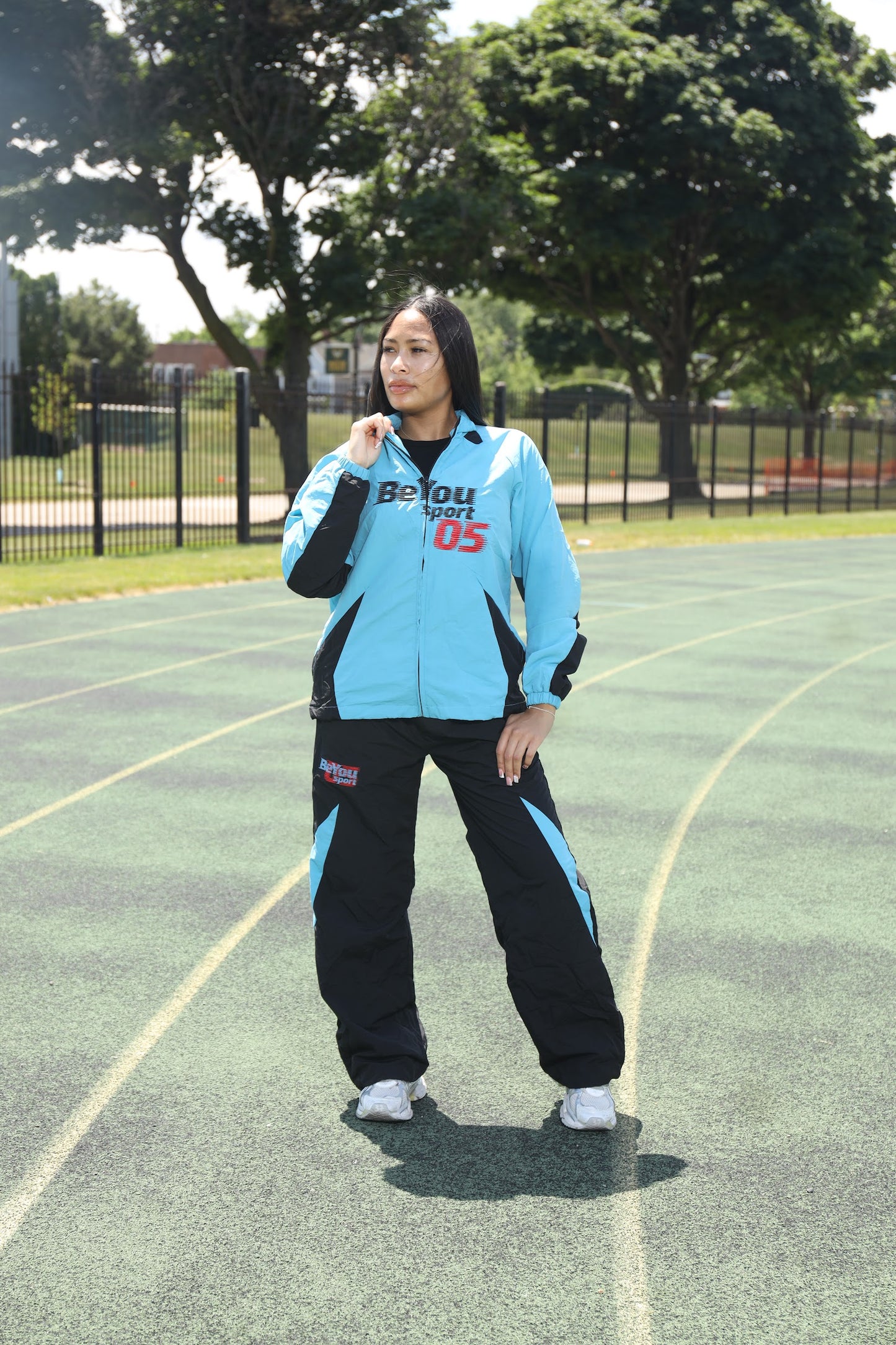 Nylon Track star Set In Blue
